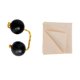 thumbnail image 2 of Bola De La Yema Del Dedo Bola Del Tambor Instrumento Kashaka Sonajero Negro Tela Beige, 2 of 5