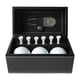 thumbnail image 3 of Juego de regalo de pelotas de golf, regalo de golf para hombres con caja de cuero PU, 6 tees de golf, pelotas de golf para niños adultos abuelo papá c Herramienta de división plateada, 3 of 5