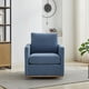 thumbnail image 2 of 30.7"W Square Upholstered Swivel Accent Chair and Comfy Accent Single Sofa Chair, 360 Degree Club Chair, Lounge Armchair for Living Room Bedroom Apartment Nursery. Blue, 2 of 3