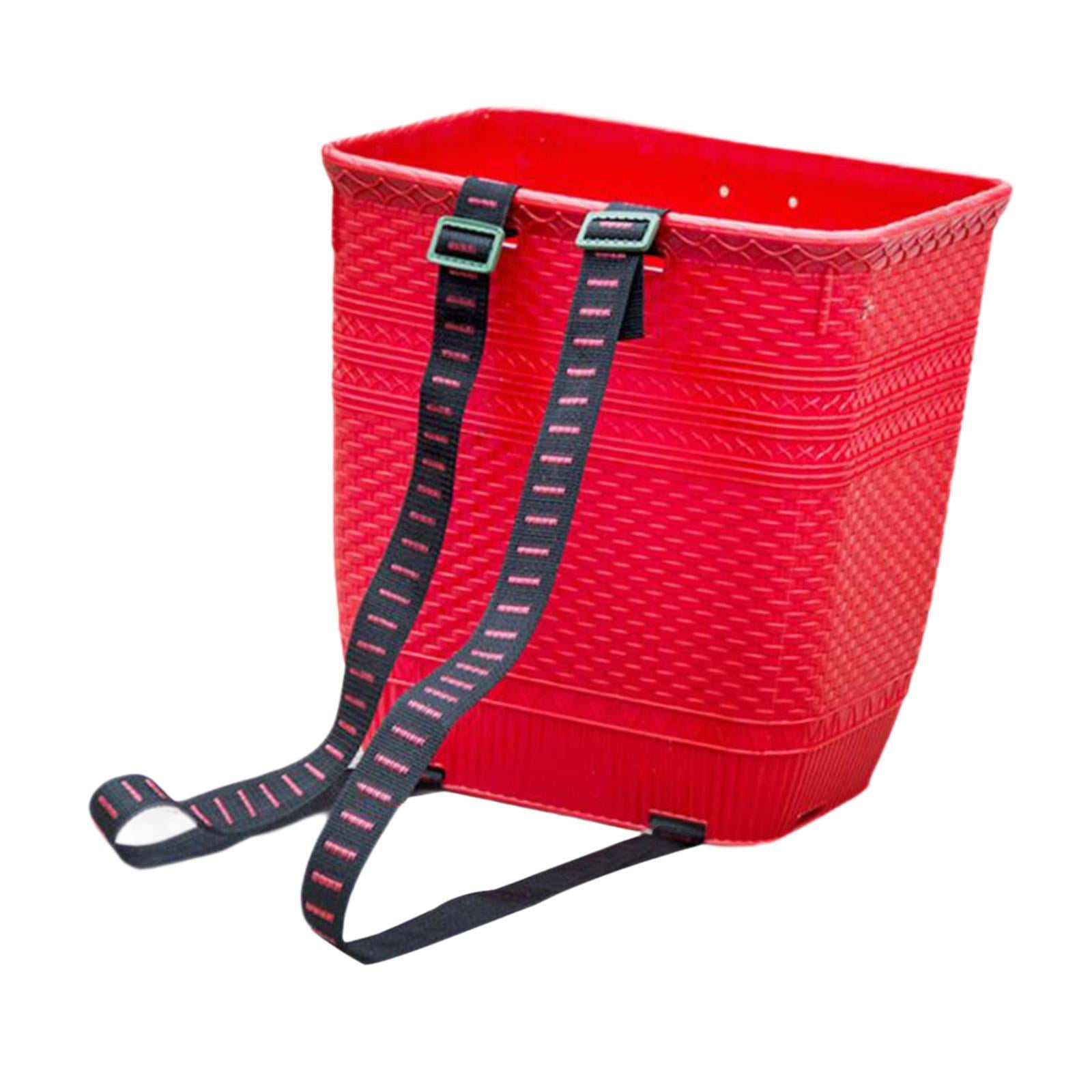 Magideal - Mochila De Compras, Cesta De Picnic, Actividades Al Aire Libre, Plantación De Verduras, Recolección De Huertos, Cesta De Almacenamiento De Juguetes Pa Rojo M