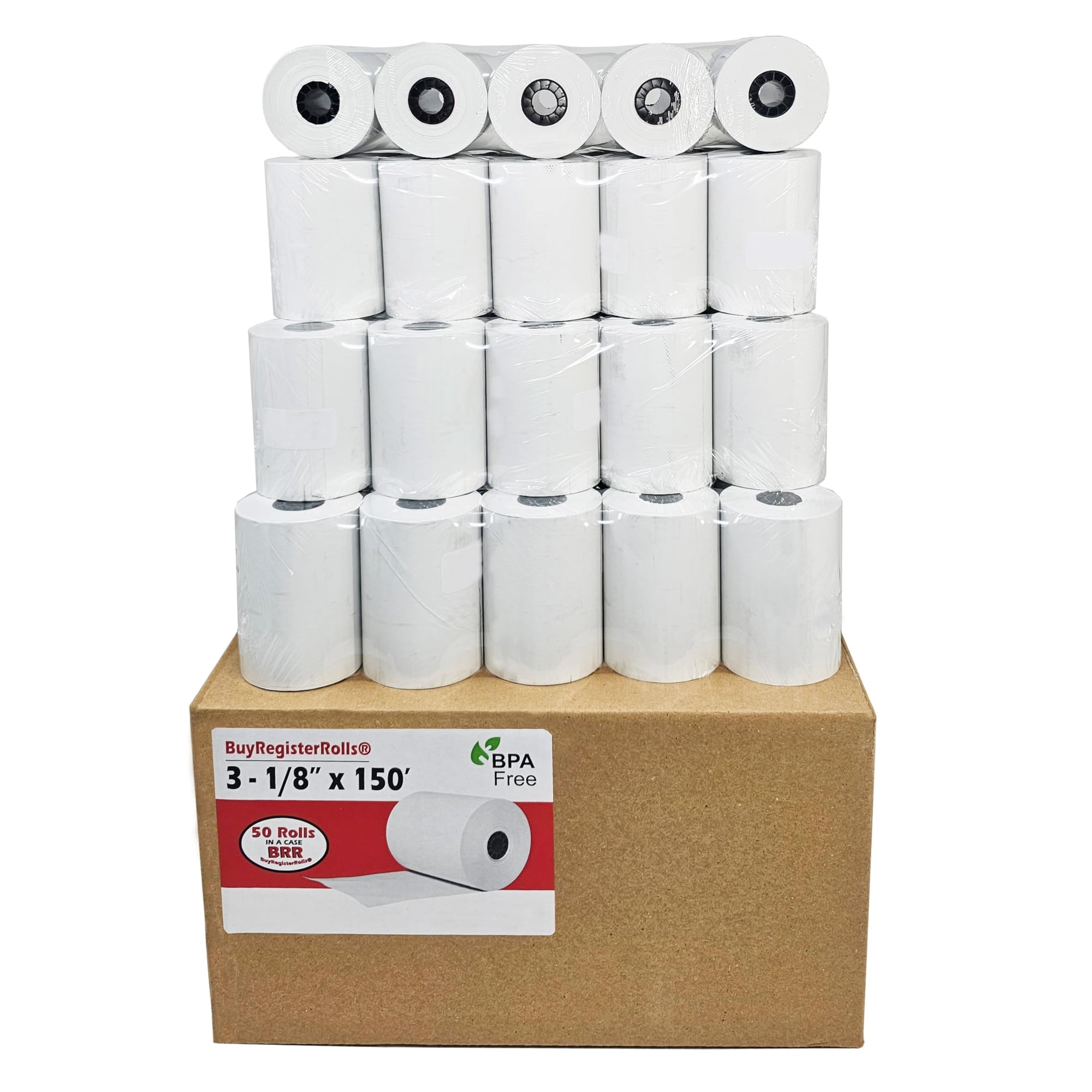 Buyregisterrolls - Rollos De Papel Térmico Para Recibos De 80 Mm X 45 M (50 Rollos)