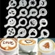 thumbnail image 2 of Lote de 16 plantillas para café, latte, capuchino, barista, arte, plantillas para plumeros de pastel, accesorios de café., 2 of 6