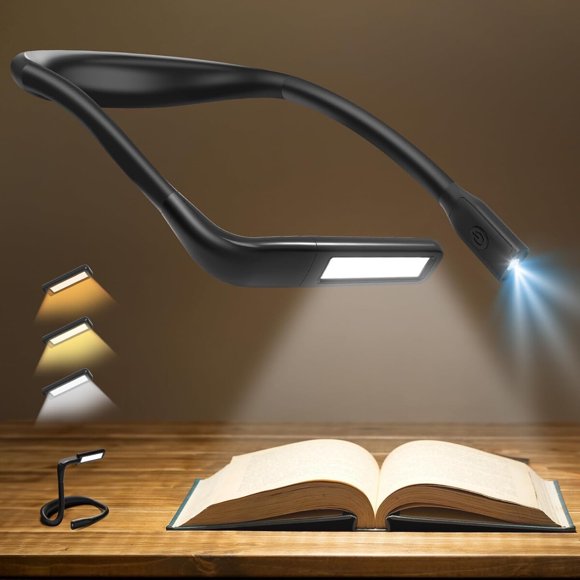 Lámpara de Cuello EastPin GH9 Luz de Lectura Recargable 2000 mAh Negra