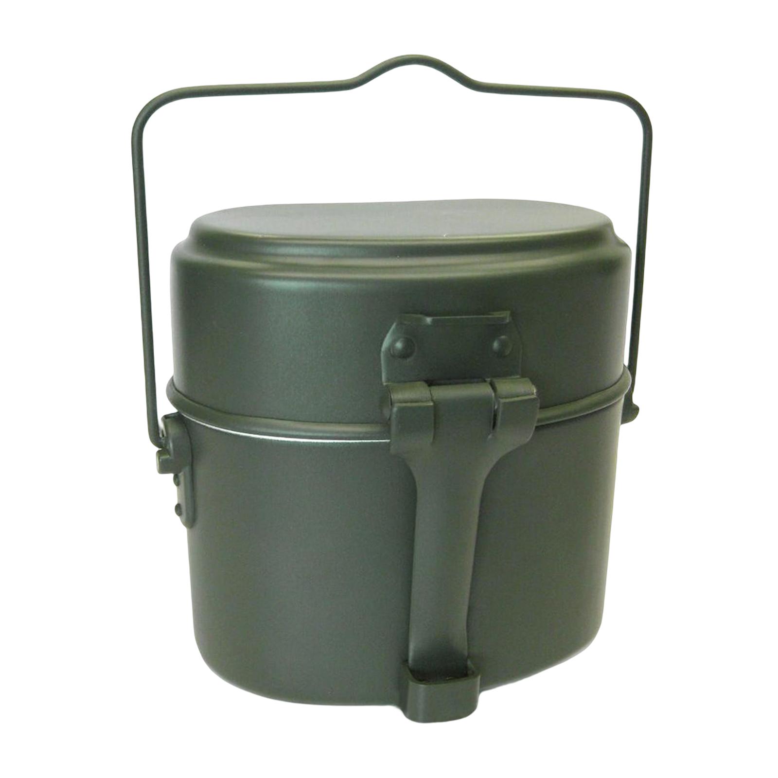 Ioensy - 3 Unids/Set Lonchera De Aluminio Olla Y Sartén Kit De Desorden Para Acampar Picnic Cocinar