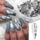 thumbnail image 2 of 6 Grids Platinum Shredded Tin Foil Nail Art Glitter Sequins Gold Silver Platinum Shredded Paper Foil Nail Art Decorations, 2 of 2