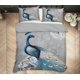 thumbnail image 1 of Blue Peacock Quilt Duvet Cover Set Pillowcase Kids Doona Cover Bedding3-Piece Bedding Set, 1 of 5