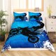 thumbnail image 1 of Luxury Bedding Set Motorcycle Print Duvet Cover Set with Pillowcase Motocross Bedspread boy's Bed Set Bed Sheets, 1 of 5