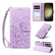 thumbnail image 1 of Funda Cartera para Samsung Galaxy S23 Ultra Perro Cachorro Grabado con Tarjetas Soporte Correa Morado, 1 of 6