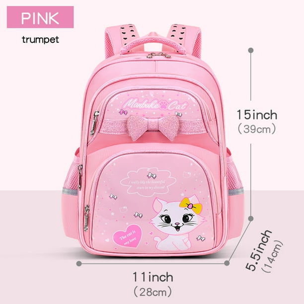 Children's Shoulder Bag Elementary School Students Schoolbag Girls One, Two, Three, Four, Five, Six Grades 6-12 Years Old Kitten