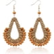 thumbnail image 1 of Pendientes colgantes de ratán tejido con cuentas de madera de colores llamativos y gotas de agua para mujeres y niñas (amarillo), 1 of 3