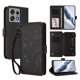 thumbnail image 1 of Funda Cartera Mariposa para [Motorola Edge 50 Pro 5G] con Soporte y Cremallera Negro, 1 of 6