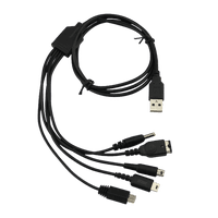 Genérica - Cable De Carga Usb 5 En 1 Para Consolas Portátiles