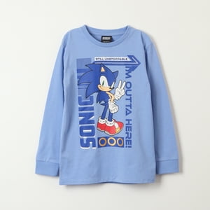 Polera Manga Larga Niño Outta Here! Azul Sonic