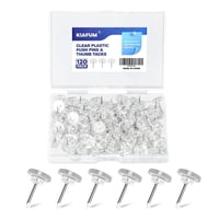 Push Pins Kiafum, Transparentes, 120 Unidades, Para Pared De Fotos O Tablón De Anuncios