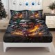 thumbnail image 1 of Bedding Gotham Villain Joker'S Fiery Laughter Crazy Art Pattern Mattress Protector Surrounded by Skulls Elastic Design Sheets Fit Perfectly Creative Deep Pocket, 1 of 1