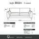 thumbnail image 3 of Sofa Milan 3C Con Resortes Pocket Tela Velvet Pistacho, 3 of 4