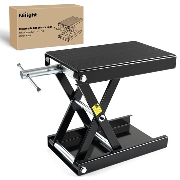 Gato Nilight para motocicleta 1100 lb (500 kg) 8.7×14.2 " negro