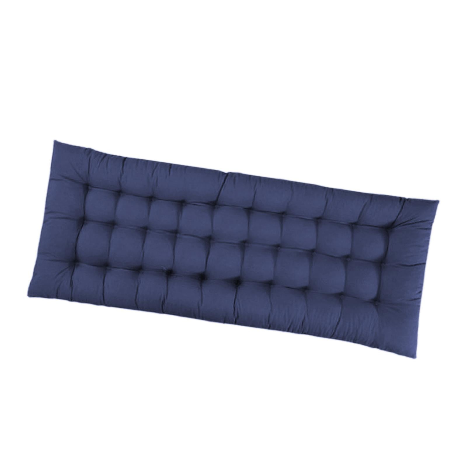 Magideal - Cojín De Asiento Con Respaldo Alto, Funda De Poliéster Grueso, Lazos Adjuntos, Relleno De Espuma Epe, Repuesto Para Sillón Reclinable Mecedor, Adecuad Azul Oscuro