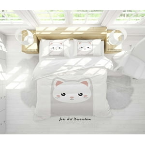 Milsleep - 3D Cartoon Animal Cat Pattern Quilt Cover Set Ropa De Cama Set Funda Nórdica
