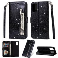 Funda Para Foxdock Elegante Funda Samsung Galaxy M23 Glitter Con Cremallera-Ideal Para El Uso Diario