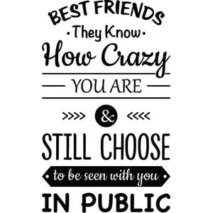 Rienda Libre Graphics - Decomural Best Friends Know Friendship Ws-46226