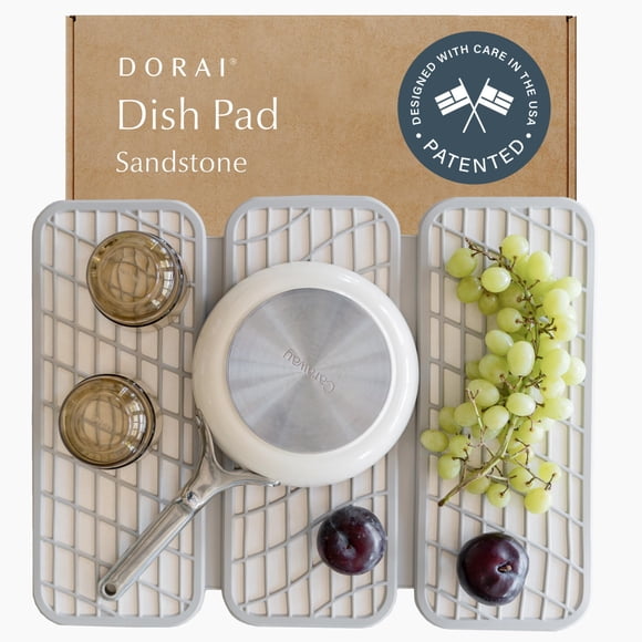 Dorai Dish Pad de arenisca 51 x 39 cm, tapete plegable para secar