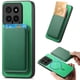 thumbnail image 1 of Funda de Cuero Magnética con Tarjetero para Xiaomi 14 Cubierta Delgada Verde, 1 of 5