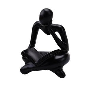 Bothyi - Estatua De Pensador Coleccionables, Manualidades Para Sala De Estar, Dormitorio, Estantería Negra