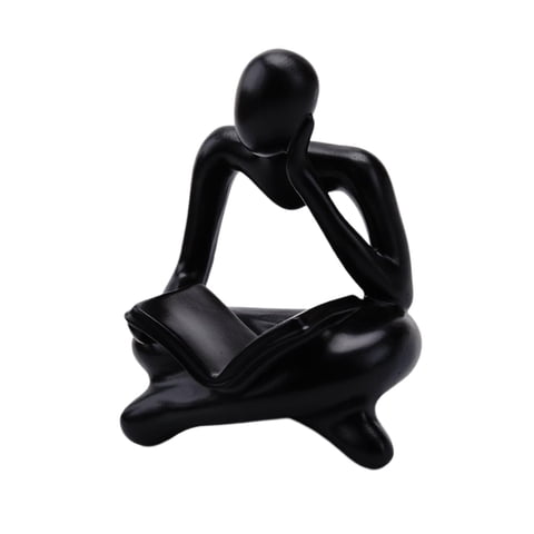 Bothyi - Estatua De Pensador Coleccionables, Manualidades Para Sala De Estar, Dormitorio, Estantería Negra