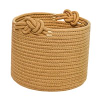 Magideal - Cesta Tejida Pequeña, Contenedor Redondo Para Regalo, 9,4X9,4X7,1 Pulgadas, Cesta De Almacenamiento En Estante, Cuerda De Algodón Para Juguetes Para Marrón