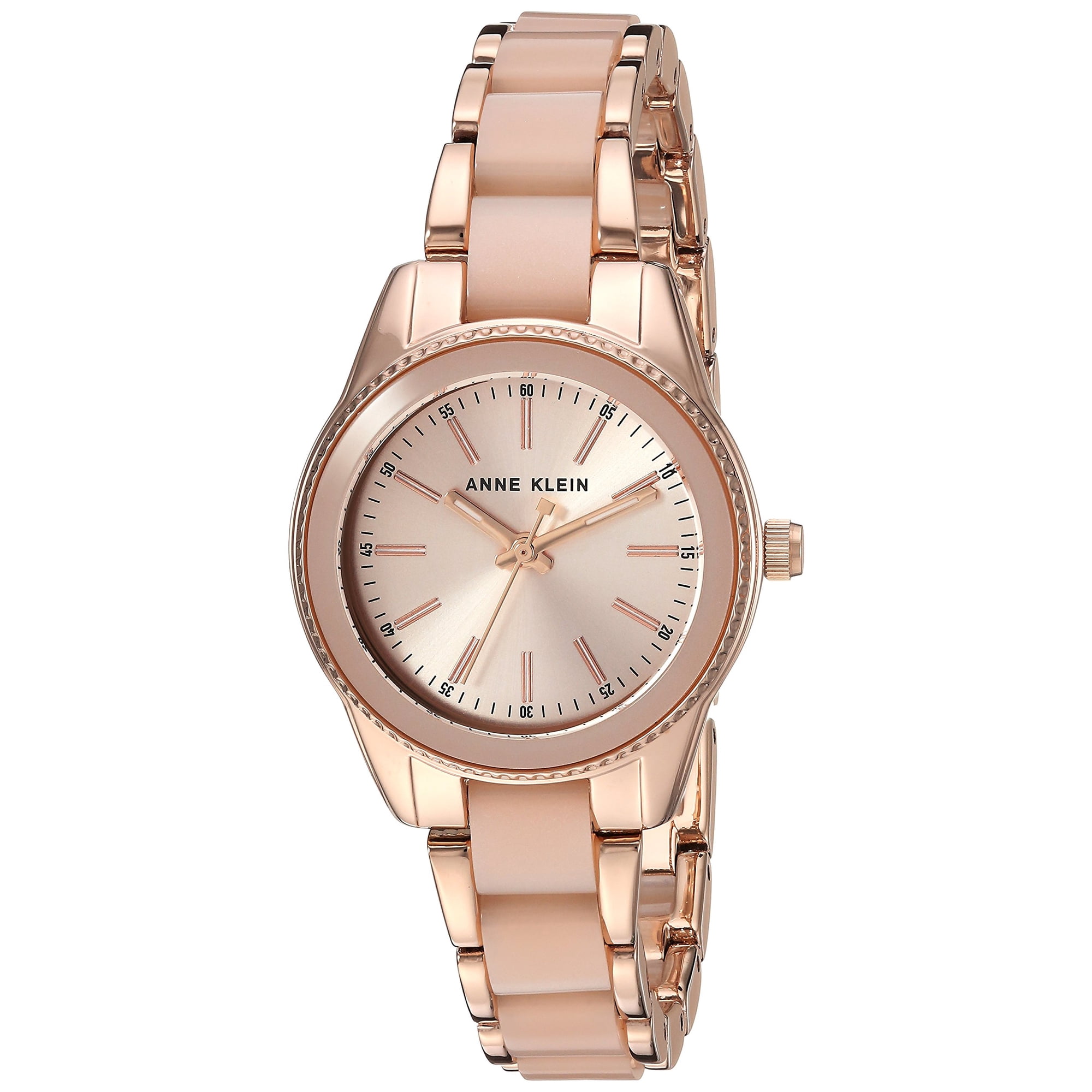 Reloj Anne Klein Para Mujer En Tono Oro Rosa Con Resina Rosa Claro
