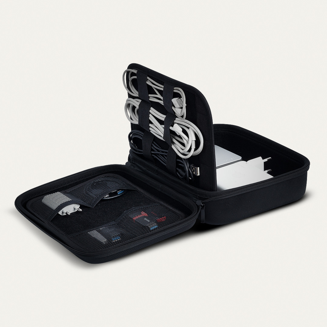 Mennt - Bolso Organizador Para Cables Usb Case Rigido Protector