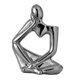 thumbnail image 4 of Estatua De Pensador, Jarrón De Cerámica, Figurita Artesanal Para El Hogar, Sala De Estar, Gabinete, Plata, 4 of 5
