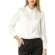 thumbnail image 2 of INSPIRE CHIC Blusa de Satén para Mujer con Manga Larga Abullonada y Cuello Abotonado Camisa Elegante para Oficina Trabajo Casual de Negocios XS Blanca, 2 of 4