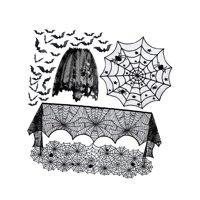 Magideal - Juego De Decoración De Halloween, Pegatinas De Pared De Murciélago 3D, Telaraña, Decoración De Mesa De Halloween, Cubierta De Pantalla De Lámpara Para