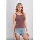 thumbnail image 1 of Polera Corta Mujer Elasticada Sin Manga Acanalada Musculosa 7607, 1 of 2