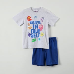 Pijama Corto Unisex Infantil Intensamente Gris Disney
