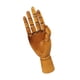 thumbnail image 1 of Maniquí De Madera Modelo De Mano Mano Derecha Articulada Figura 10 Marrón, 1 of 5