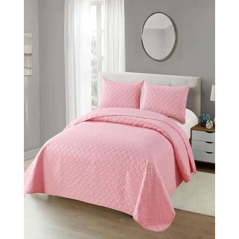 Genérico - Cubrecama Colchas Quilt De Verano King Rosado