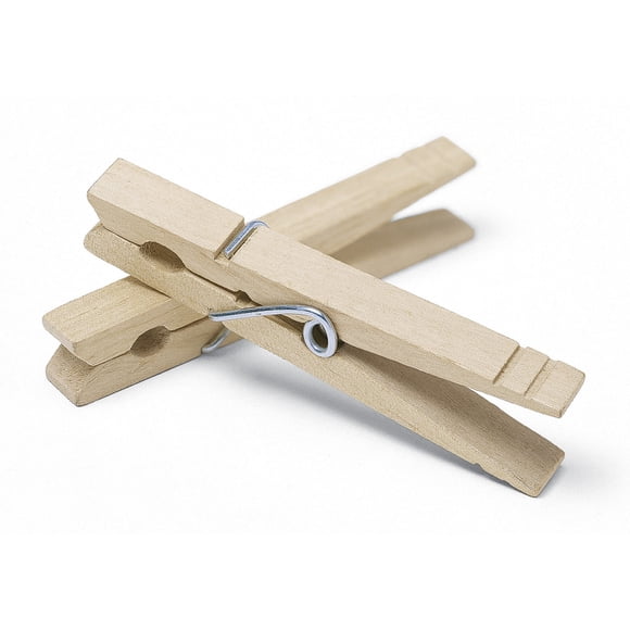 Juego de 50 pinzas Whitmor de madera HD Wood Spring