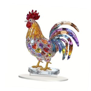 Bothyi - Letrero Acrílico De Gallo 2D, Adorno De Pollo Colorido Para Sala De Estar, Estantería, Cafetería