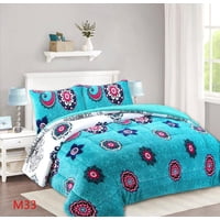 Genérico - Cobertor Chiporro 2 Plazas - Turquesa Mándala M33