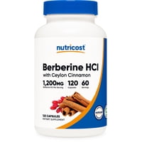 Suplemento Nutricost Berberine Hci Con Canela De Ceilán 120 Cápsulas