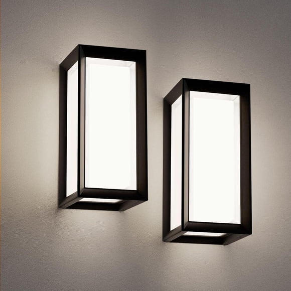 Aplique de pared Rosykite 2 unidades 18W 3 temperaturas de color impermeable