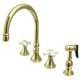 thumbnail image 1 of Grifo de cocina Kingston Brass KS2792PXBS de instalación amplia, latón pulido, 1 of 4