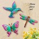 thumbnail image 3 of Decoración mural WAIU con forma de colibrí, mariposa, libélula, metal, 3 of 7