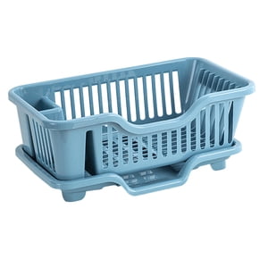 Magideal - Escurridor De Platos, Organizador De Cubiertos, Soporte Para Cubiertos, Colador Multifunción, Fregadero, Escurridor De Platos Para Cocina, Restaurante Azul