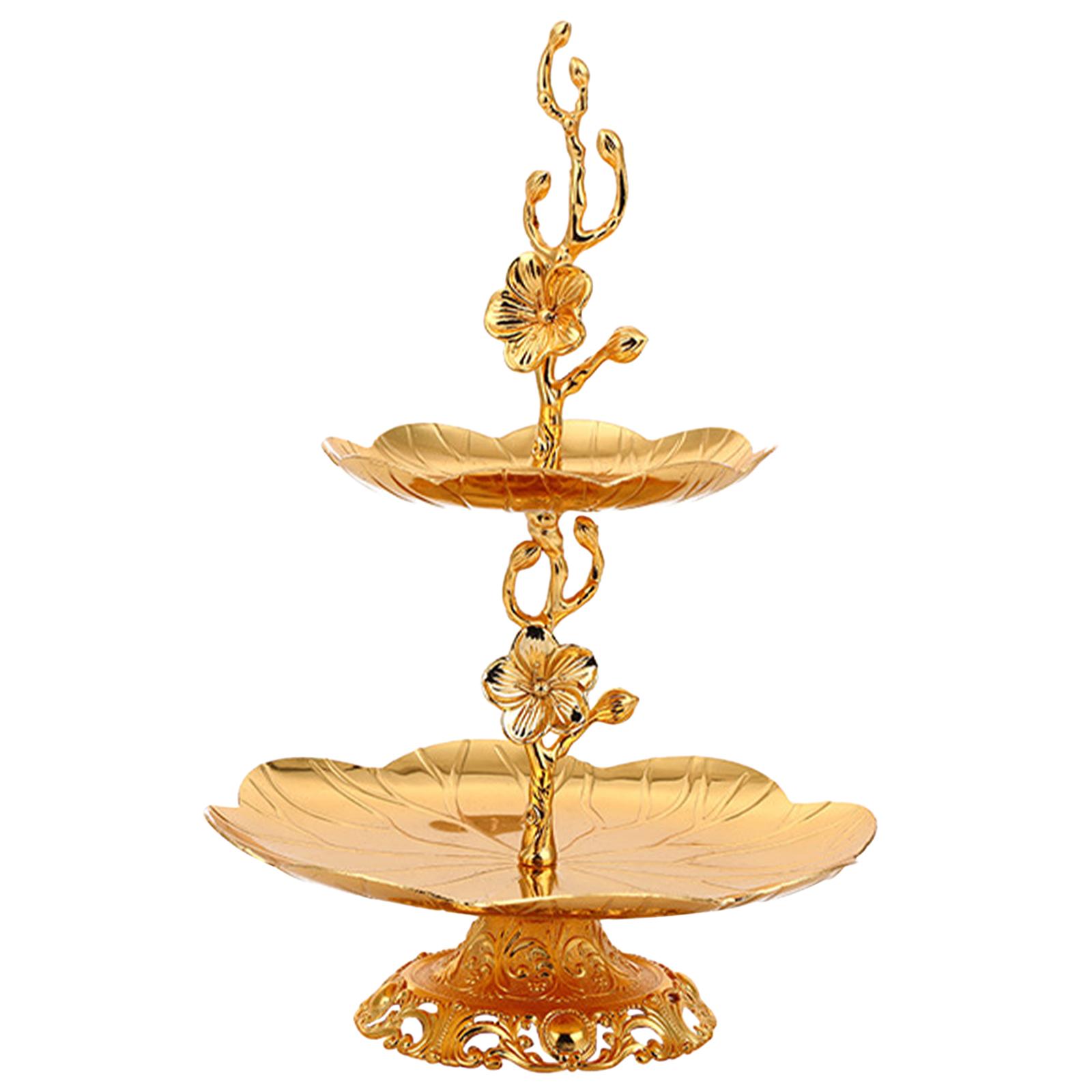 Bothyi - Soporte De Postre De Figura De Soporte De Cupcake Dorado De 2 Niveles Para Boda Navidad