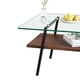 thumbnail image 3 of Rectangle Coffee Table, Tempered Glass Tabletop with Black Metal Legs, Modern Table for Living Room , Transparent Glass, 3 of 3