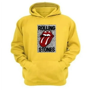 Genérico - Polerón Canguro The Rolling Stones Amarillo Talla L Unisex